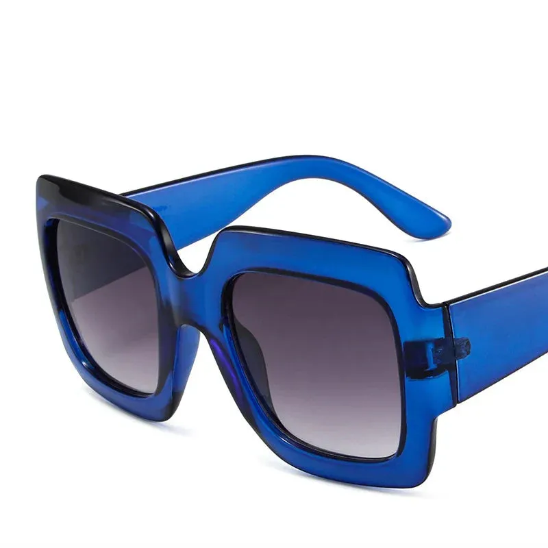 Square Retro Sunglasses Women Oversized Leopard Eyewear Women/Men Glasses Vintage Women