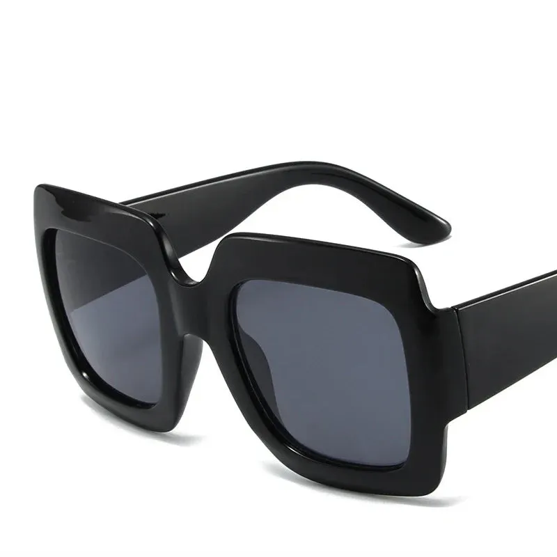 Square Retro Sunglasses Women Oversized Leopard Eyewear Women/Men Glasses Vintage Women