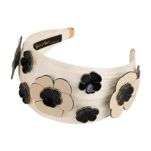 St. Tropez Camellia Flowers Ivory Fascinator