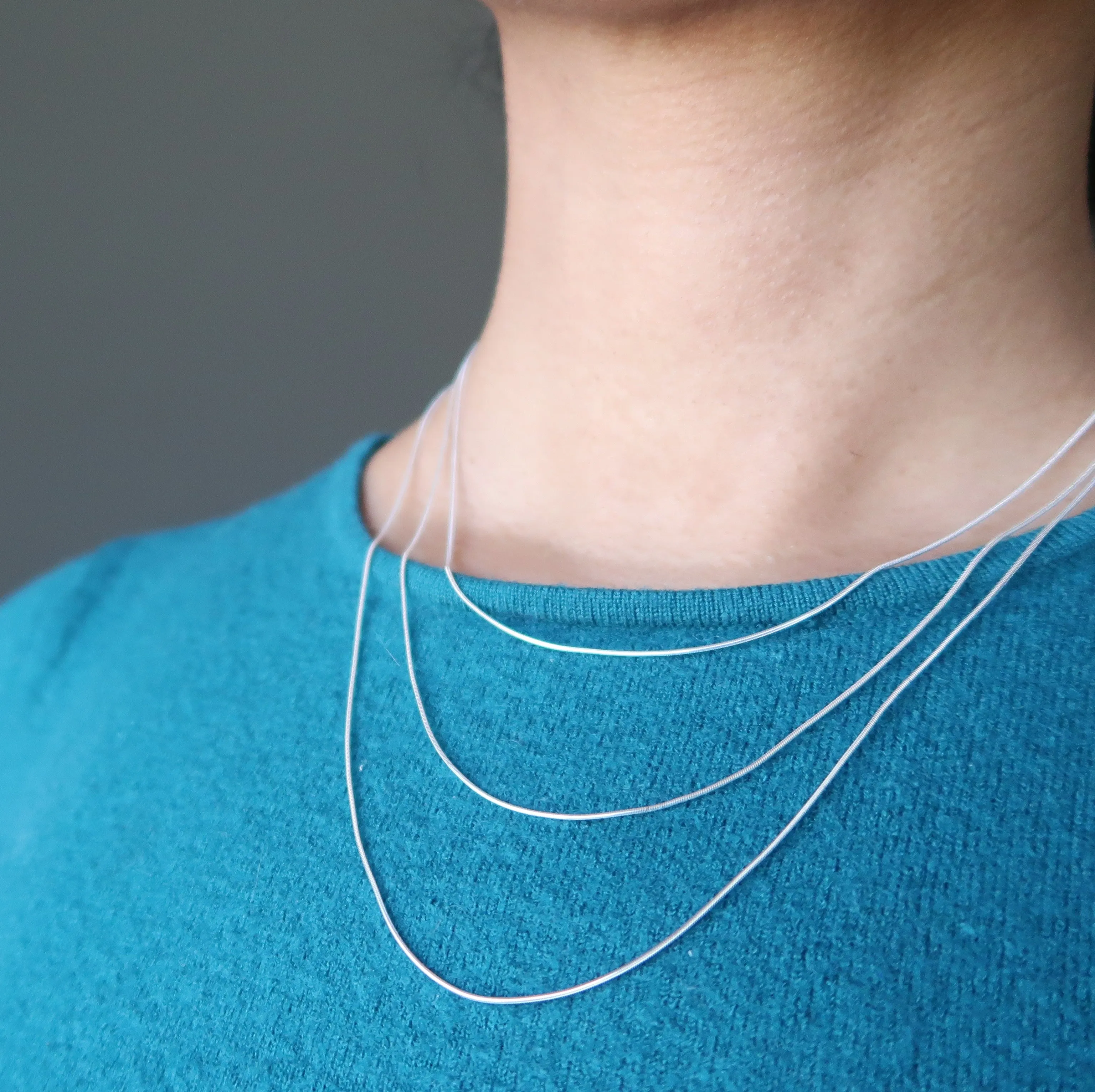 Sterling Silver Chain Necklace Sophisticated Snake