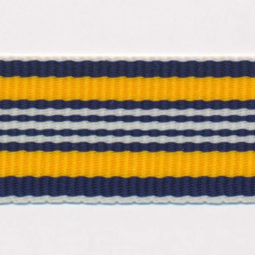 Stripe Grosgrain Ribbon #1 Navy & Yellow & White