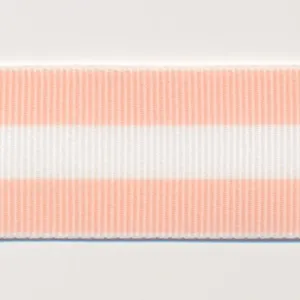 Stripe Grosgrain Ribbon #11 Pink & White