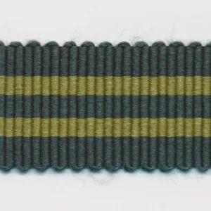 Stripe Grosgrain Ribbon #12 Dark Green & Uguisu