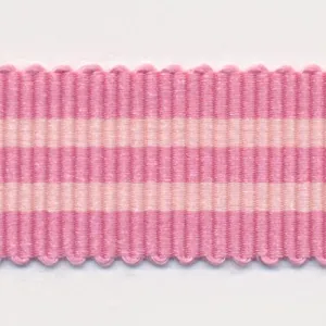 Stripe Grosgrain Ribbon #14 Cherry & Pale Pink