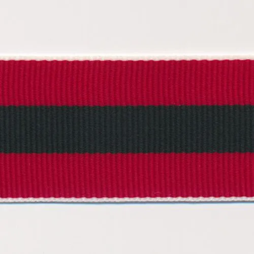 Stripe Grosgrain Ribbon #15 Red & Black