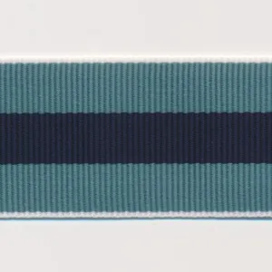Stripe Grosgrain Ribbon #16 Sax & Navy