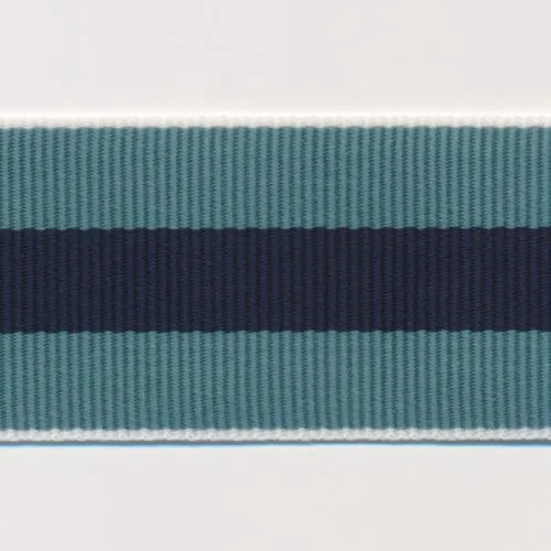 Stripe Grosgrain Ribbon #16 Sax & Navy