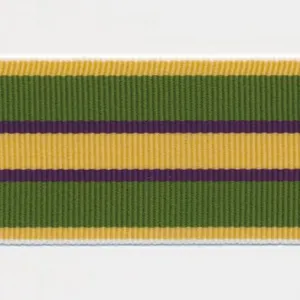 Stripe Grosgrain Ribbon #17 Camel & Mugwort & Purple