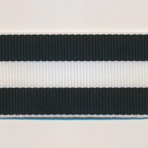 Stripe Grosgrain Ribbon #35 Black & White