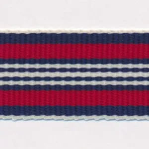 Stripe Grosgrain Ribbon #4 Navy & Red & White