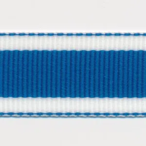 Stripe Grosgrain Ribbon #5 Blue & White
