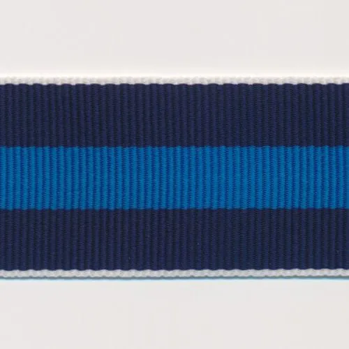 Stripe Grosgrain Ribbon #7 Navy & Blue