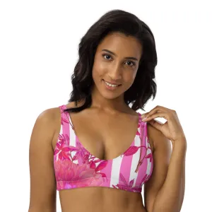 Stripes and Florals Pink Sports Bralette