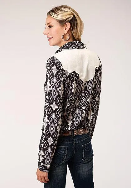 STUDIO WEST RETO AZTEC LADIES PEARL SNAP SHIRT BY ROPER