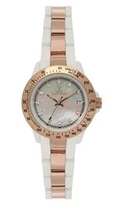 ToyWatch Rose Gold White Plasteramic Ladies Watch 28228-rg