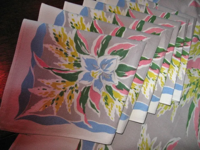 Tropics and Orchids - Cloth and 6 Napkins