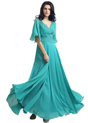 Trumpet Sleeve  Evening Dress
