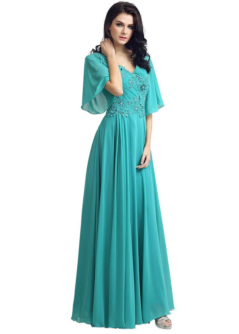 Trumpet Sleeve  Evening Dress