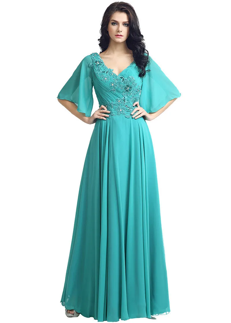 Trumpet Sleeve  Evening Dress