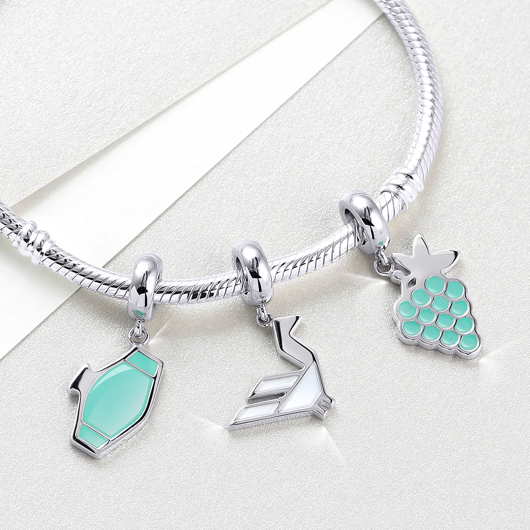 Turquoise Grape Charm