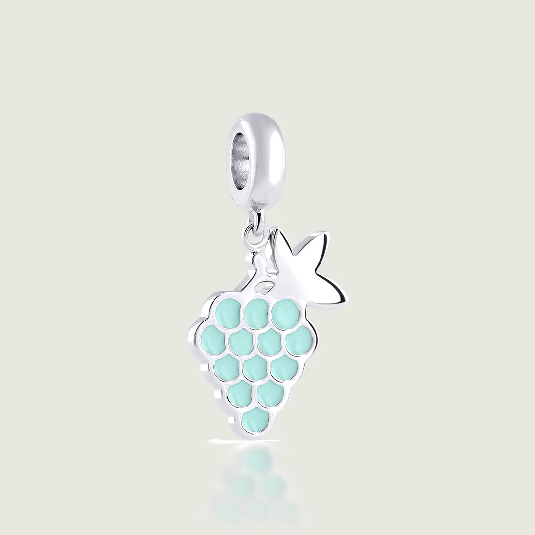 Turquoise Grape Charm