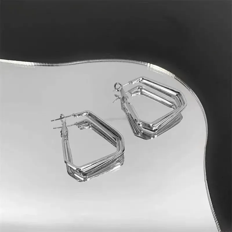 Unique Design Elegant Delicate Retro Exaggerated Multilayer Stud Earrings Women Jewelry
