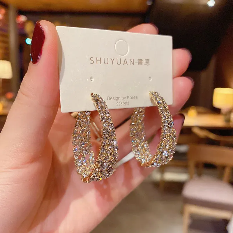 Unique Design Elegant Delicate Retro Exaggerated Multilayer Stud Earrings Women Jewelry