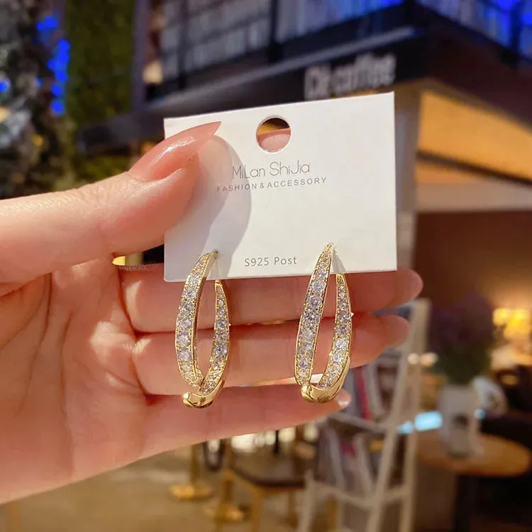 Unique Design Elegant Delicate Retro Exaggerated Multilayer Stud Earrings Women Jewelry