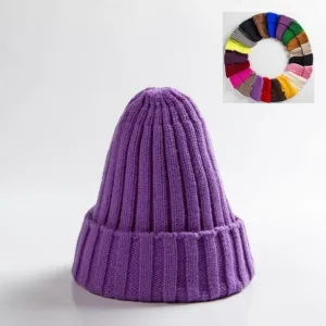 Unisex Hat Cotton Blends Solid Warm Soft HIP HOP Knitted Hats Men Winter Caps Women's Skullies Beanies For Girl Wholesale шляпа