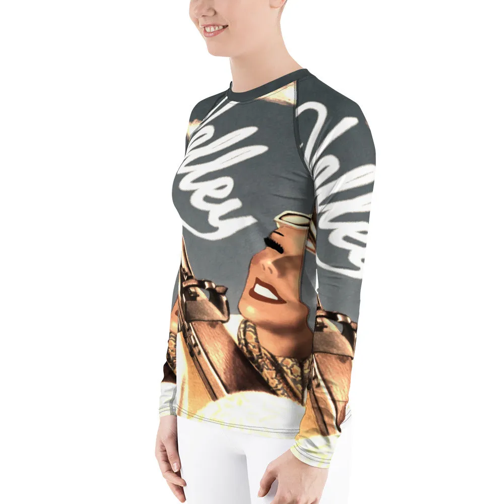 Valley Girl Skier Grey Women's Long Sleeve Top