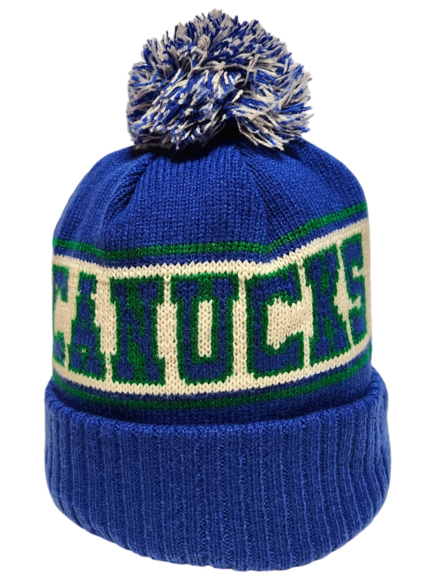 Vancouver Canucks Retro Knit Fleece Lined Pom Toque