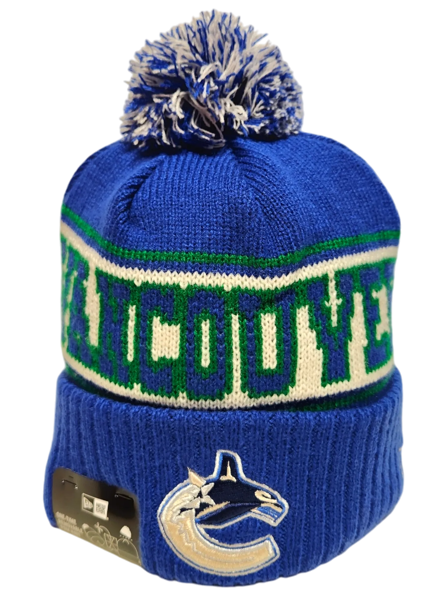 Vancouver Canucks Retro Knit Fleece Lined Pom Toque