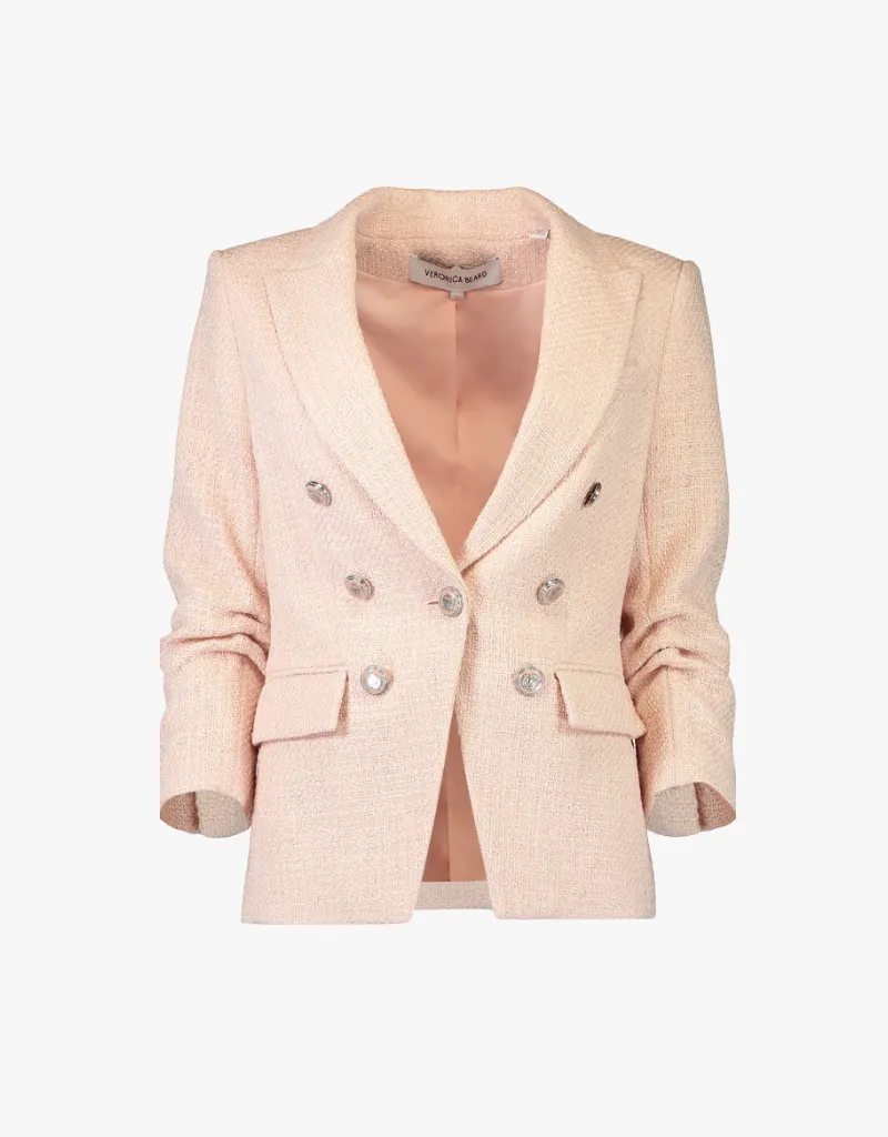 Veronica Beard Ryland Dickey Jacket in Pink Shell