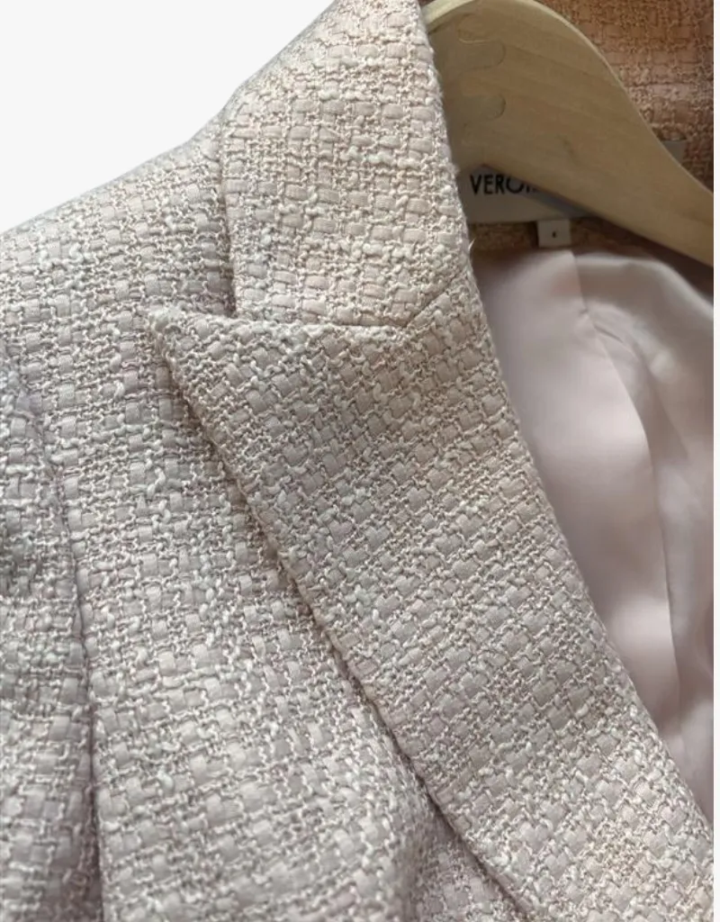 Veronica Beard Ryland Dickey Jacket in Pink Shell