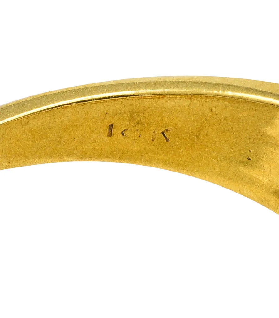 Vintage 0.55 CTW Diamond 18 Karat Gold Split Band Ring