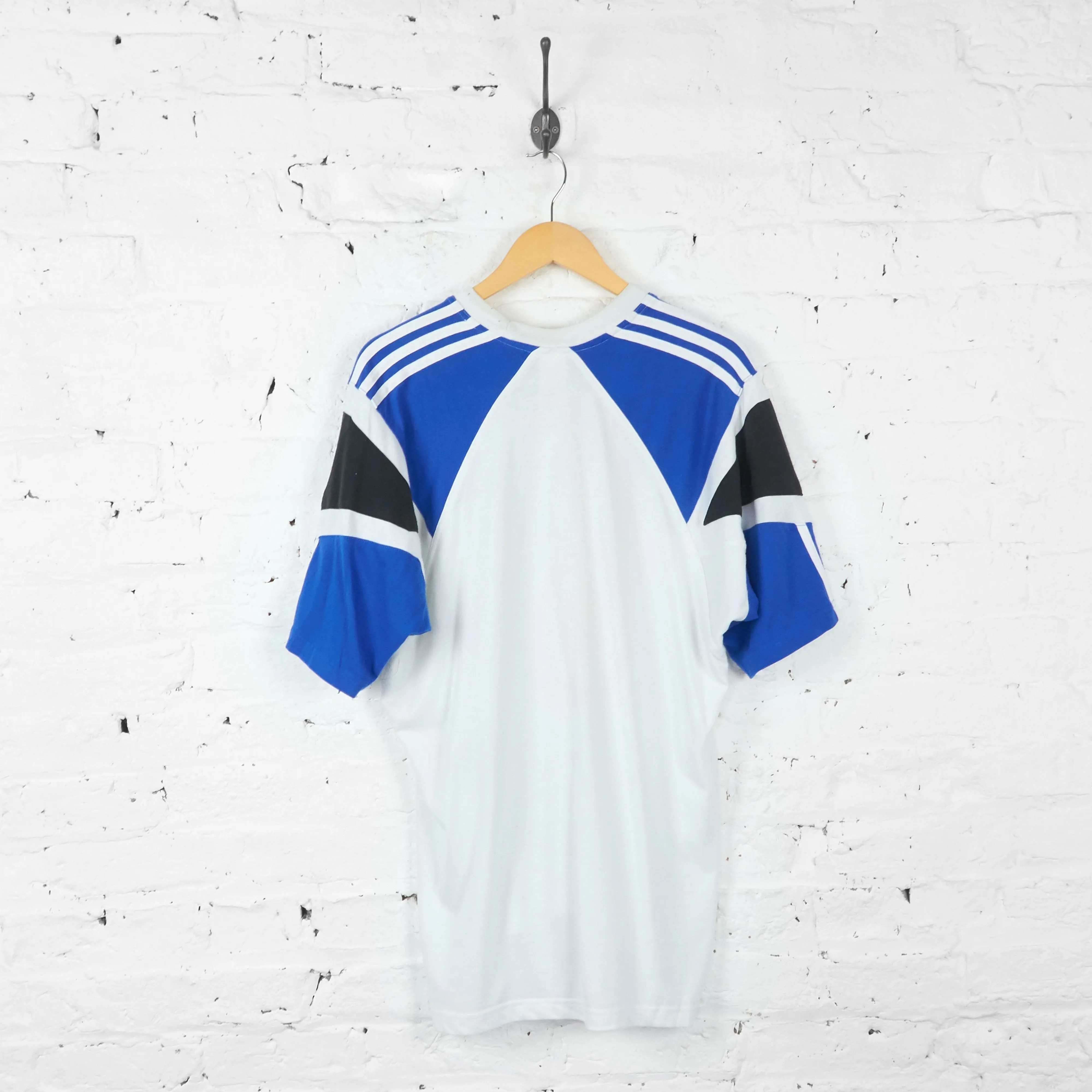 Vintage Adidas T-shirt - White/Blue - L