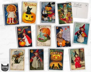 Vintage Creepy Kids Halloween - 24 Postcards