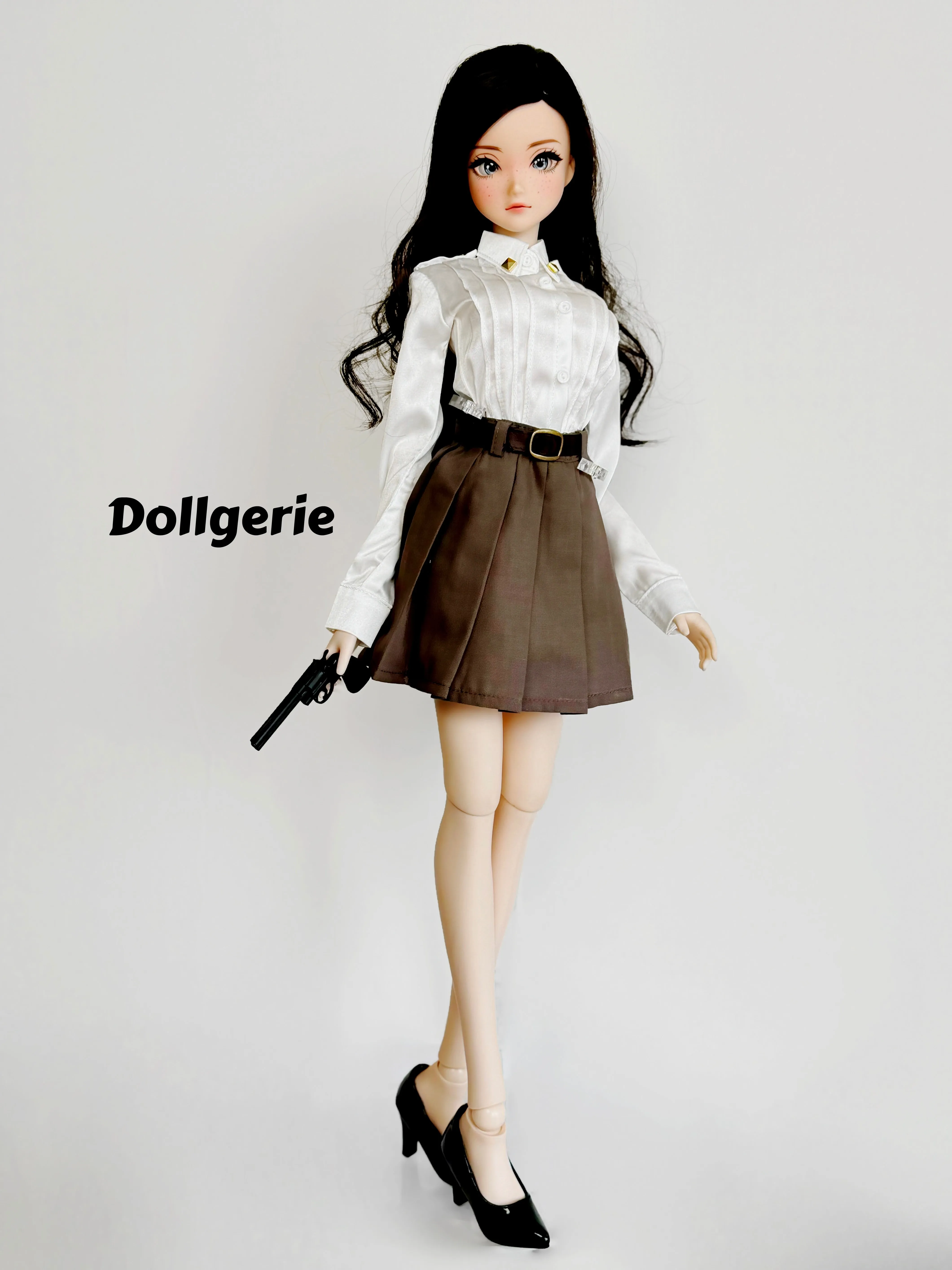 Vintage-Inspired Silhouette Blouse and Skirt Set for SmartDoll / DD