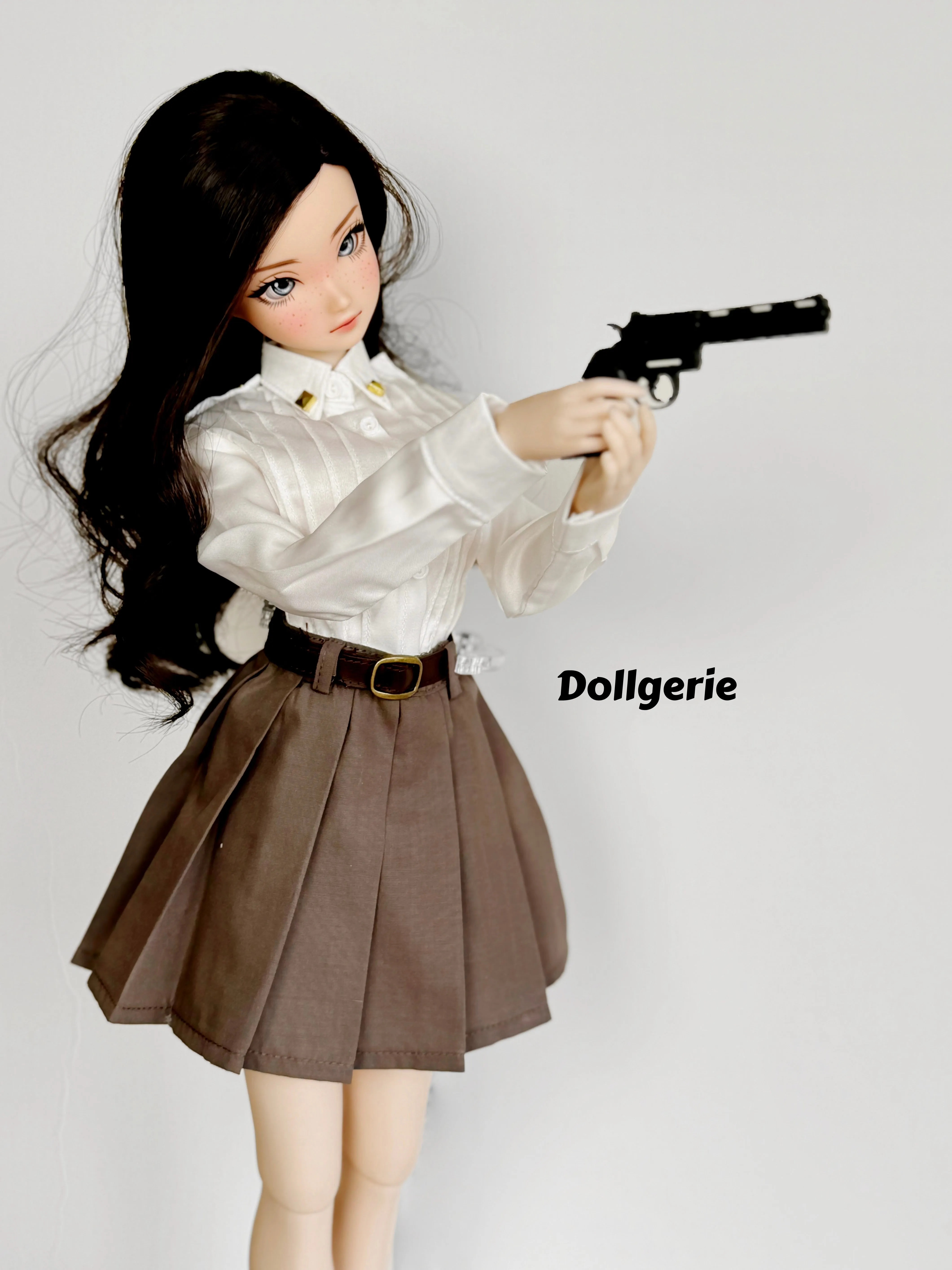 Vintage-Inspired Silhouette Blouse and Skirt Set for SmartDoll / DD