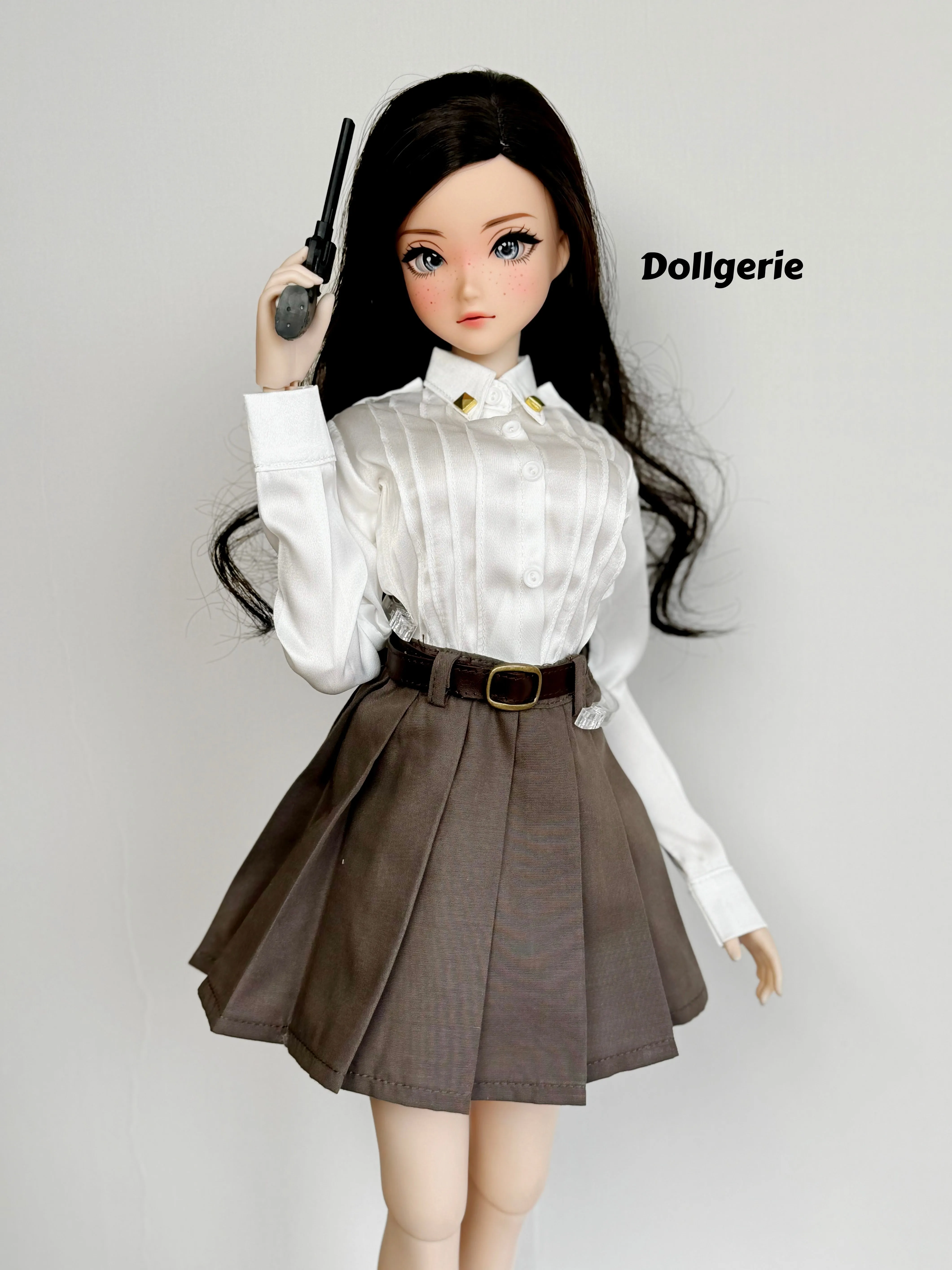 Vintage-Inspired Silhouette Blouse and Skirt Set for SmartDoll / DD