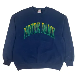 Vintage Notre Dame Crewneck Sweater - Navy Blue Retro Pullover
