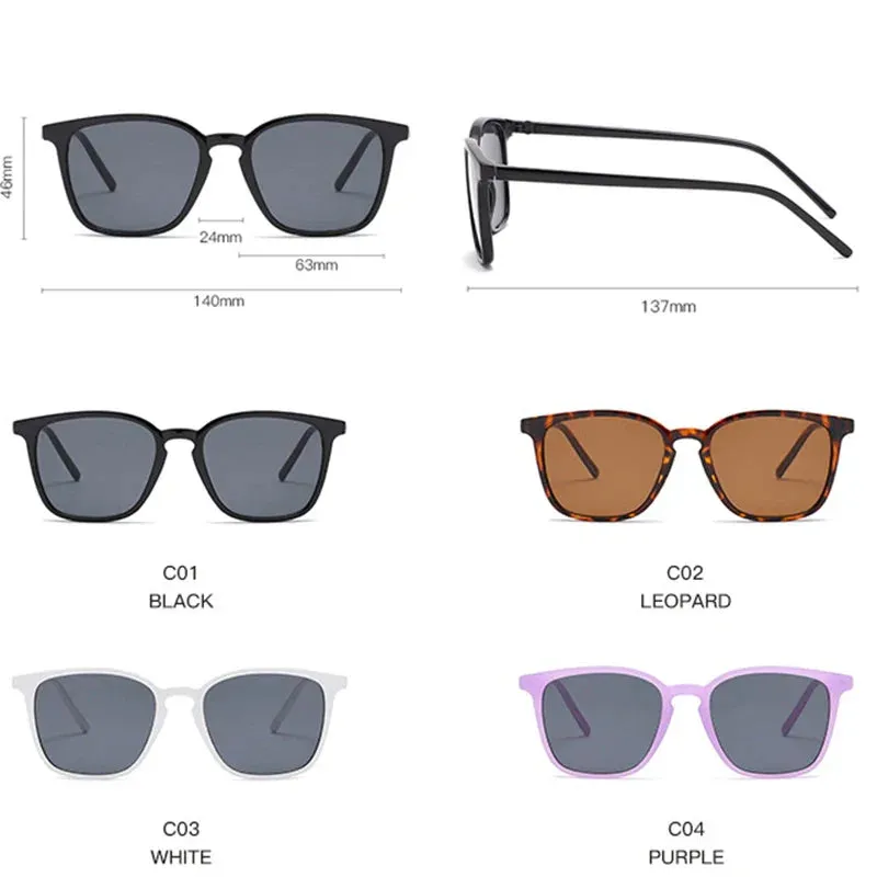 Vintage Square Women Sunglasses Luxury Men Mirror Sun Glasses Retro Female Shades