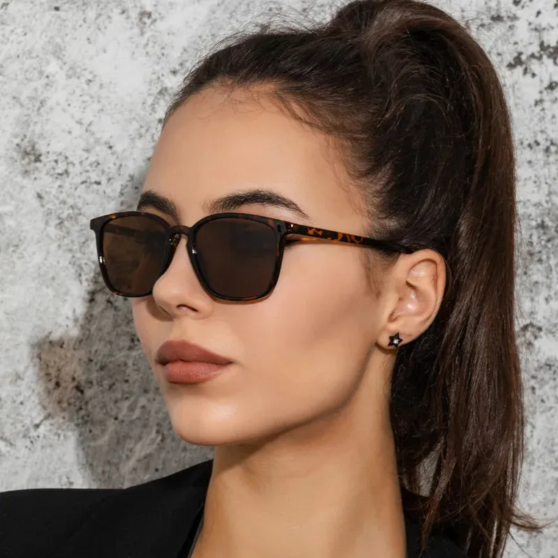 Vintage Square Women Sunglasses Luxury Men Mirror Sun Glasses Retro Female Shades
