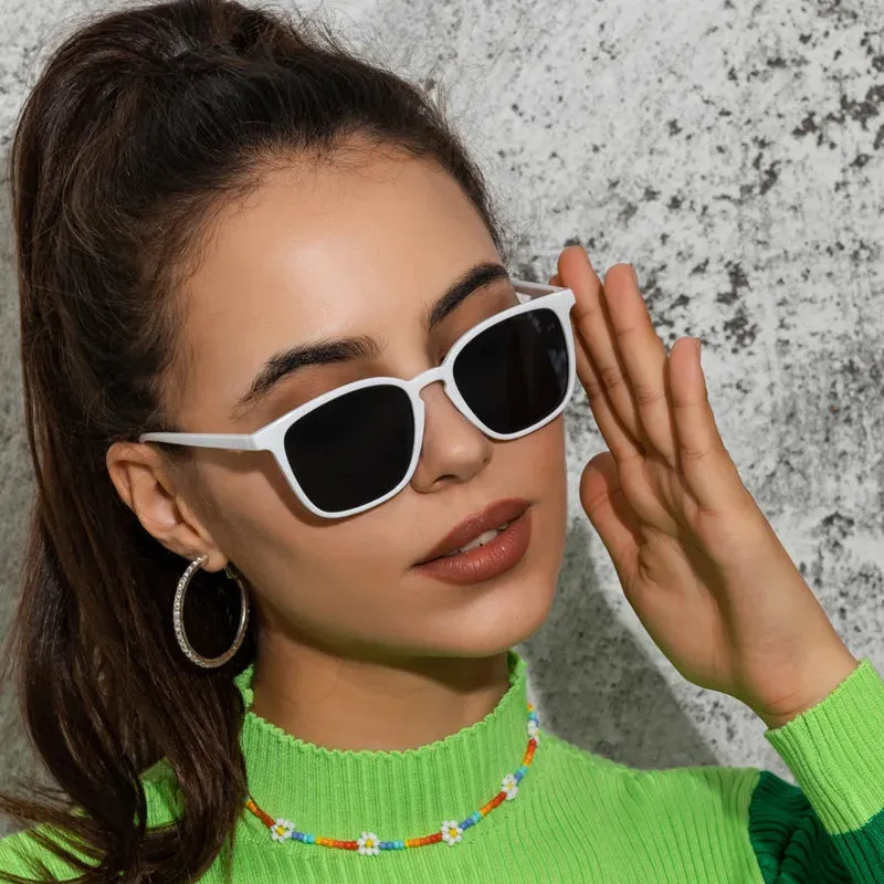 Vintage Square Women Sunglasses Luxury Men Mirror Sun Glasses Retro Female Shades