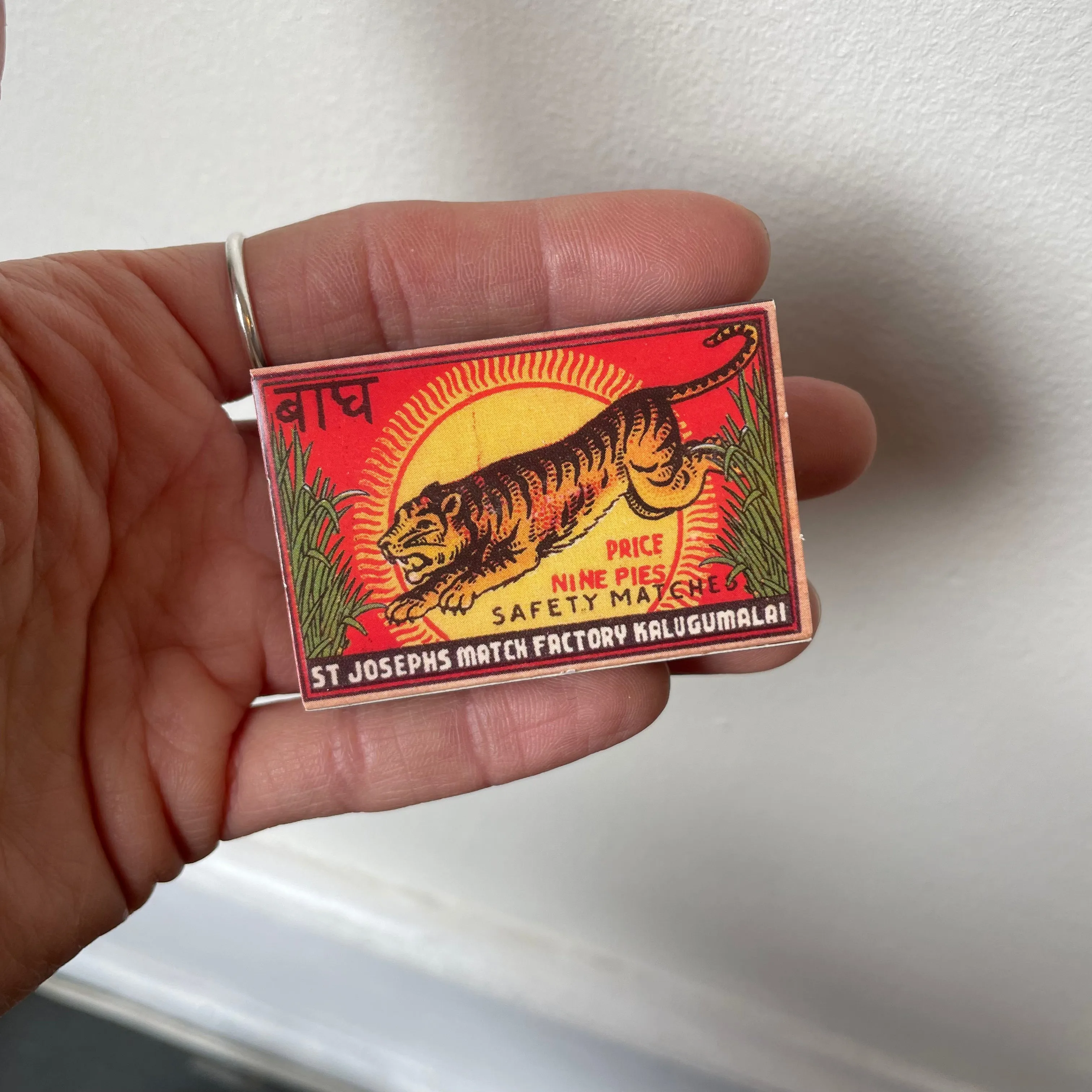 Vintage style Tiger Mini Matchbox