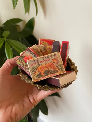 Vintage style Tiger Mini Matchbox