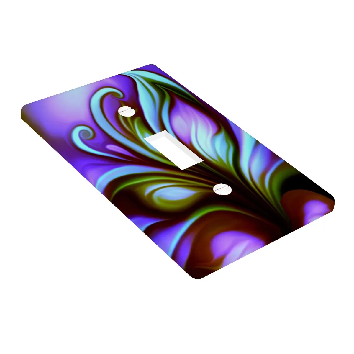 Vivid Purple Switch Plate Cover, Functional Abstract Art Butterfly Home Decor