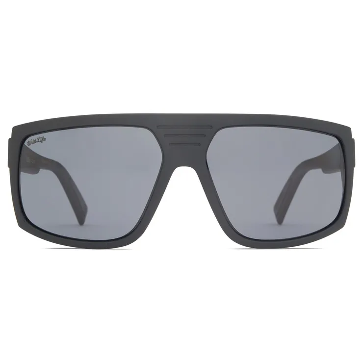 VonZipper Quazzi Polarized Sunglasses - Black Satin/Vintage Gray