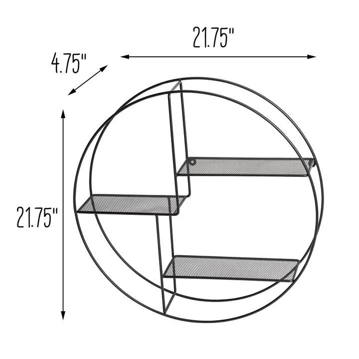 WALL MOUNTED CIRCLE SHELF