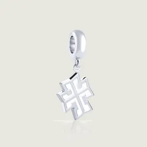 White Cross Dangle Charm